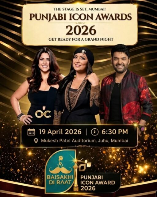 THE STAGE IS SET, MUMBAI! ✨

Punjabi culture, entertainment aur glamour ka sabse bada celebration aa raha hai…
Punjabi Icon Awards 2026 🏆

Ek aisi shaam jahan legends, icons aur stars ek hi stage par honge…
Lights, Camera, Celebration! 🎬

📍 Mukesh Patel Auditorium, Juhu, Mumbai
📅 19 April 2026
⏰ 7:00 PM

Get ready for a night full of energy, performances & unforgettable moments 💫

Baisakhi Di Raat – where icons are celebrated! 

#PunjabiIconAwards2026
#BaisakhiDiRaat
#PunjabiIconAwards
#MumbaiEvents
#AwardShowVibes